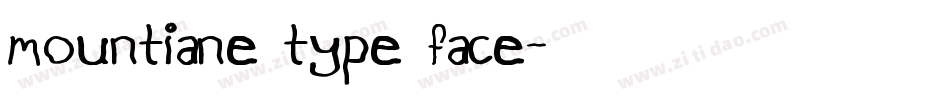 mountiane type face字体转换